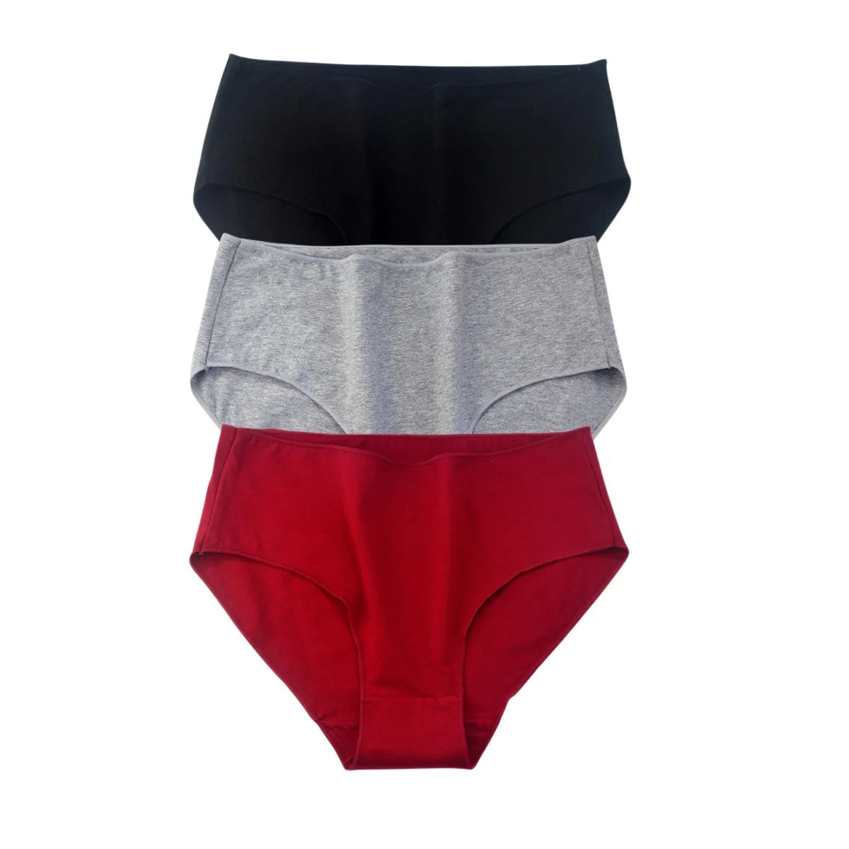 3Pcs/Set Cotton Panties Women High Waist Briefs Breathable Comfort Underwear Female Underpants Solid Color Intimates M-2XL Panty Aviola
