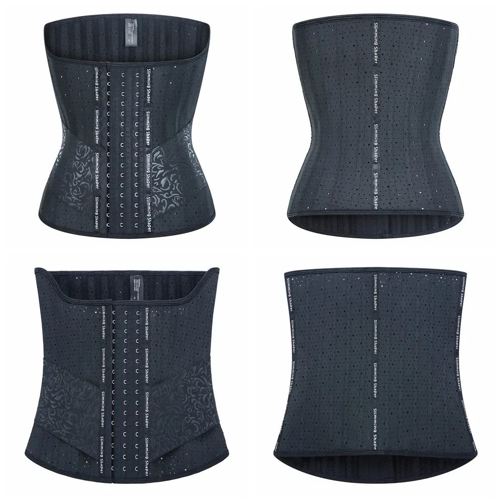 25 Steel Bones Latex Body Shaper Waist Trainer Tummy Control Long Torso Corset Shapewear Women Fajas Colombian Girdles Cincher Aviola