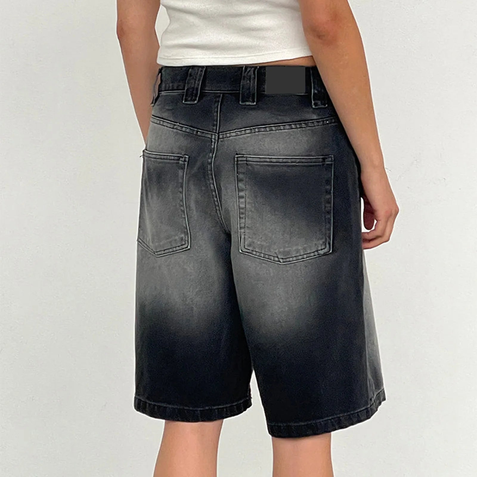 Denim Pant Women Wide Leg Jeans Calf Length Pants High Waist Straight Trousers Y2k Streetwear Mom Jeans Casual Loose Summer Aviola