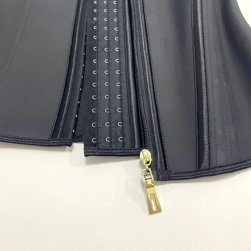 Women Latex Waist Trainer Shapewear 13 Bones Corset with Zipper and 3-Row Hook Tummy Control Body Shaper Slimming Cincher Belt Aviola