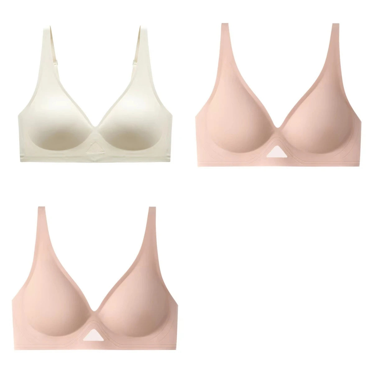 3pcs/Lot Seamless Bras for Women Push Up Brasiere Deep V Bralette Comfort Nonwire Underwear Female Invisible Bra Sexy Lingerie Aviola