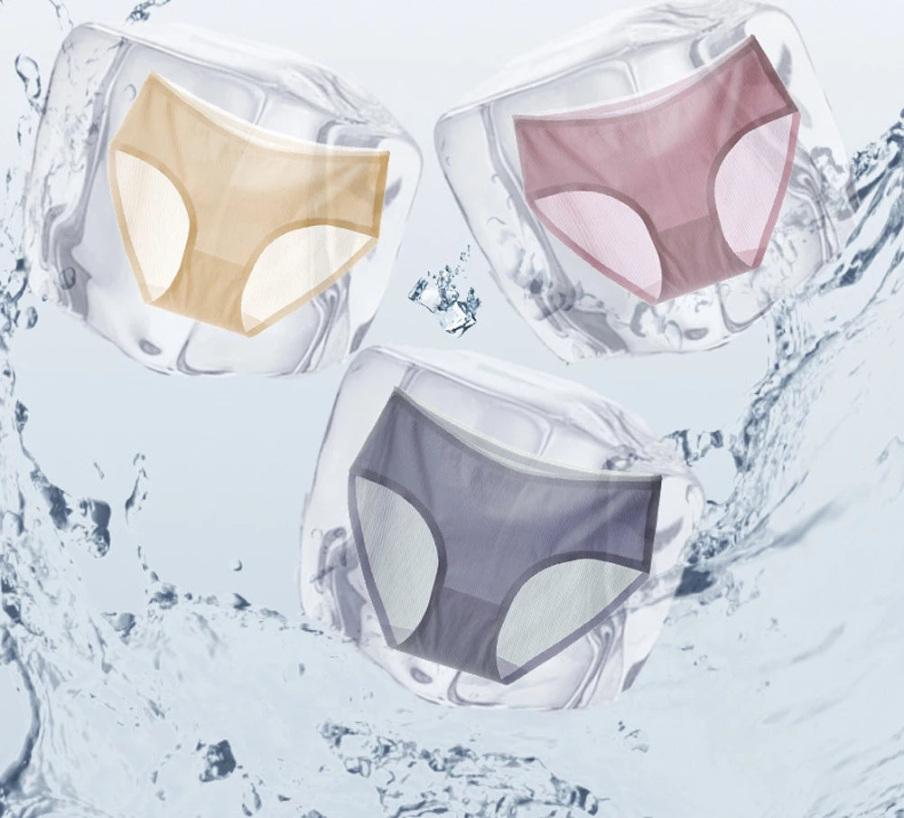 5pcs/Set Women's Breathable Panties Multipack Underwears for Women Girls Soft Knickers Lady ice Silk Underpants Aviola