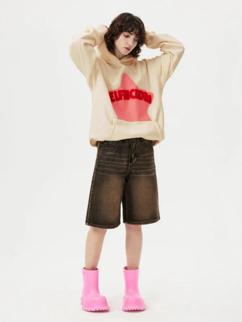 2024 Fall hip hop street graffiti hoodie women's retro casual sports baggy hoodie Aviola
