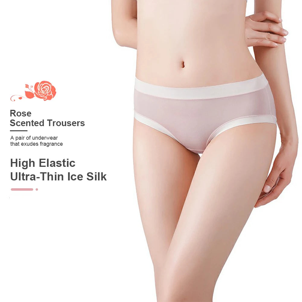 3 pcs/set Ice Silk Underwear for Women Breathable Female Briefs Comfortable Ladies Panties Multipack Full Coverage Soft Panty Aviola