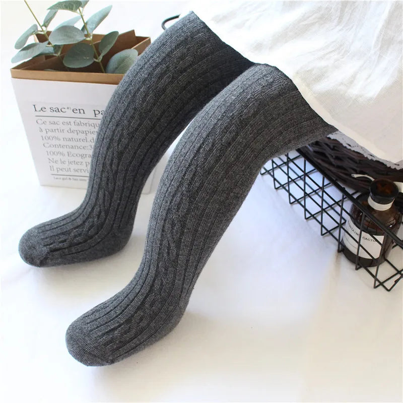 Knit baby pantyhose baby twist children's bottom socks Aviola