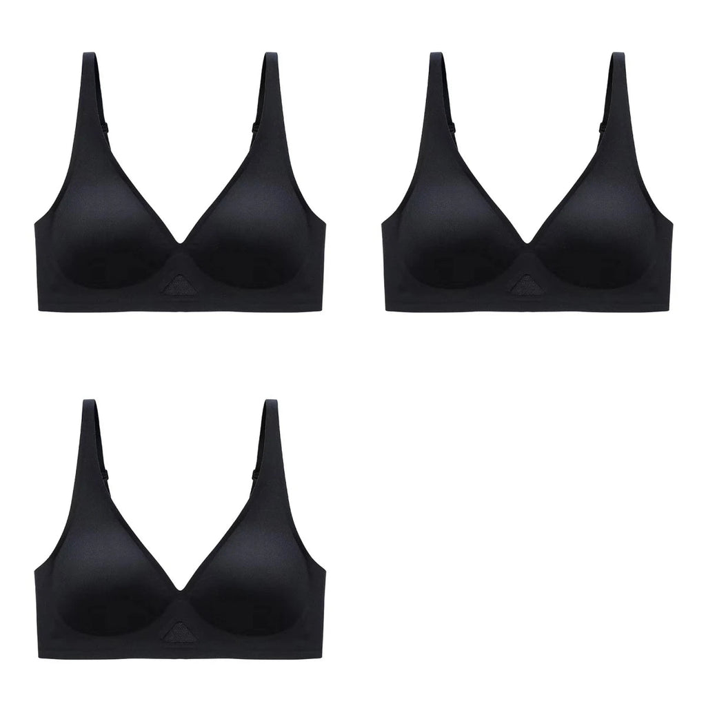 3pcs/Lot Seamless Bras for Women Push Up Brasiere Deep V Bralette Comfort Nonwire Underwear Female Invisible Bra Sexy Lingerie Aviola