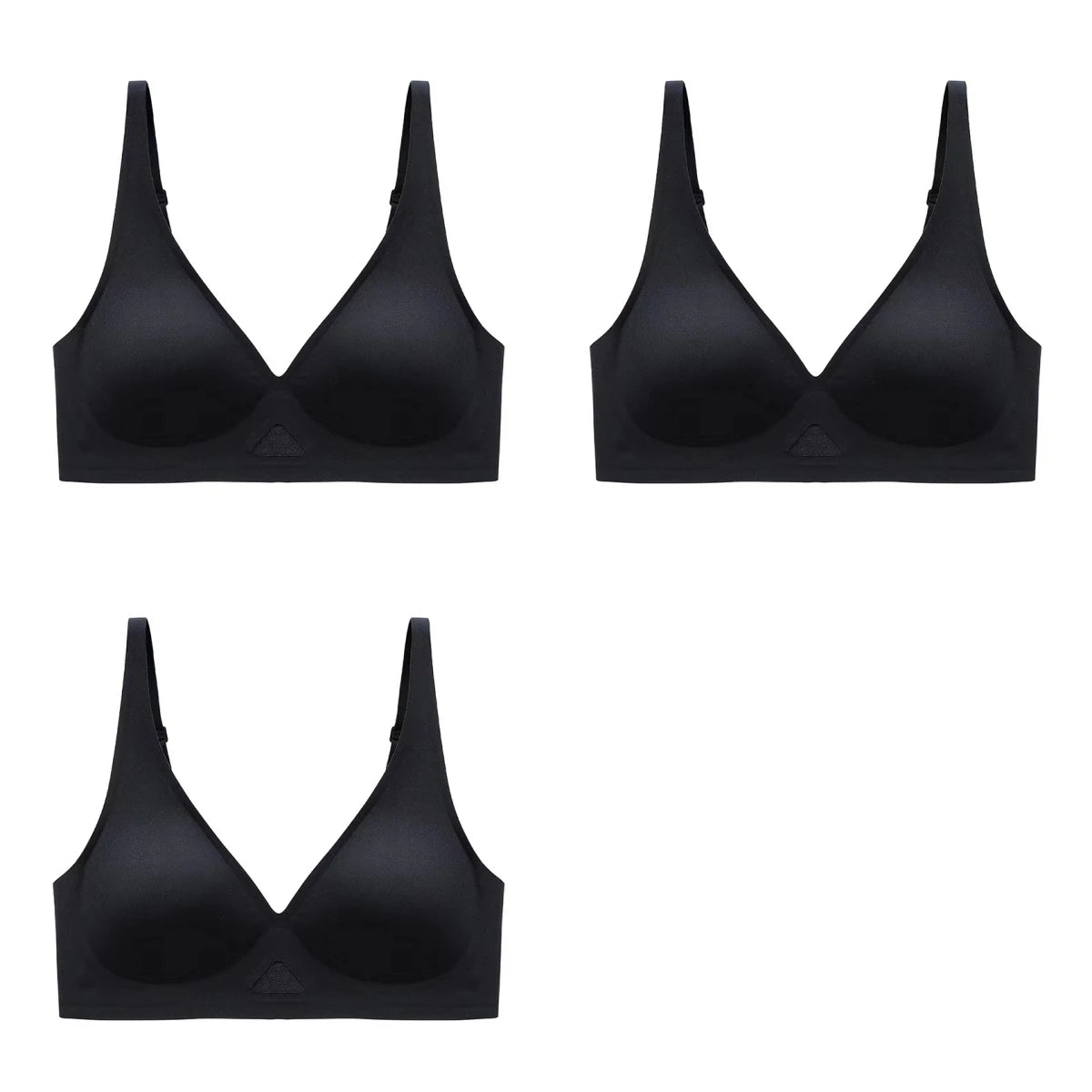 3pcs/Lot Seamless Bras for Women Push Up Brasiere Deep V Bralette Comfort Nonwire Underwear Female Invisible Bra Sexy Lingerie Aviola