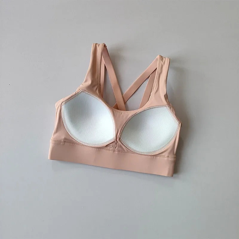 High-end Sports Bra Gym Push Up Bra Women Back High Impact Workout Sport Top Crop Fitness Wear For Yoga Gym Brassiere Sportswear Aviola