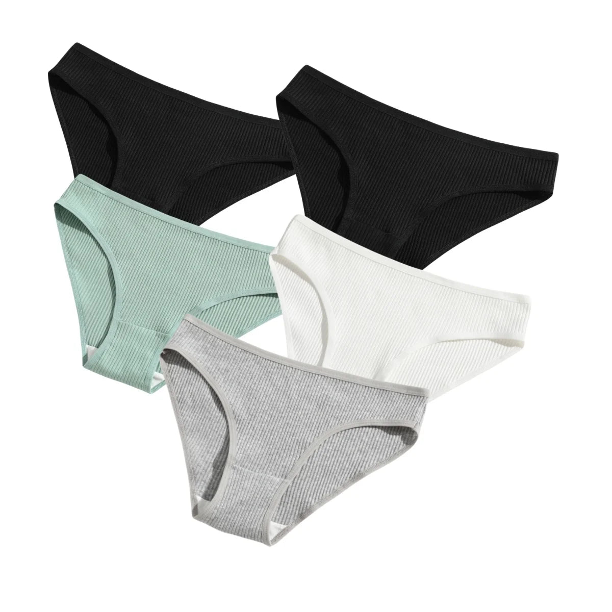 5Pcs/Set Women's Cotton Panties Sexy Underpants Solid Color Briefs Female Comfortable Stretch Soft Lingerie S-XXL Aviola