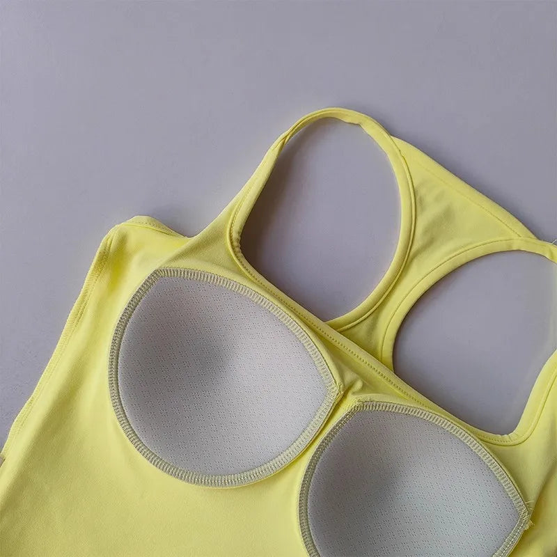 Women's Pilates Tank Top Push-Up Sports Bra Hollow Breathable Fitness Bras Gym Yoga Vest Sexy Running Tops Sportswear Aviola