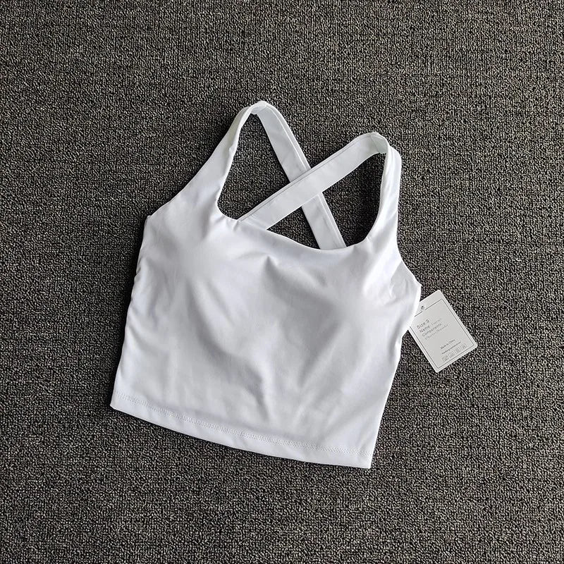 Women Top Cross Strap Sports Bra Push Up Sport Bra Yoga Crop Top Brassiere Yoga Fitness Top Breathable Beauty Back Gym Bras Aviola