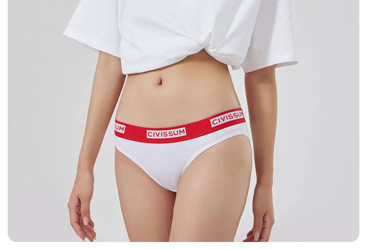 Women 100% Cotton Sexy Rainbow Panties Female Low Waist Underwear Classic Design Lingerie Girls Cute Briefs Aviola