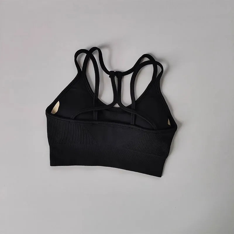 Breathable Sports Bra for Women, Shockproof Fitness Tops, Gym Crop Top Brassiere, Push Up Sport Bras, Seamless Yoga Bra Aviola