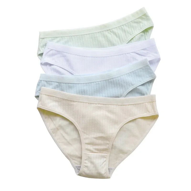 5Pcs/Set Cotton Panties Women Briefs Female Underpants Solid Color Seamless Underwear M-XL Sexy Lingerie Comfort Intimates Aviola