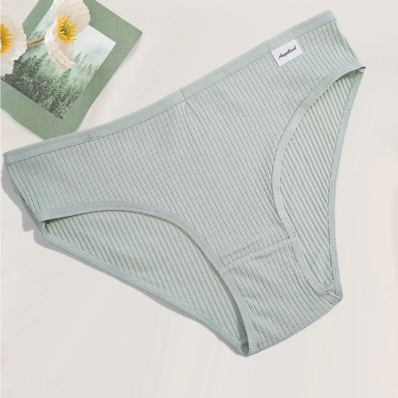 5PCS Sexy Women's Briefs Comfortable Breathable Stretch Underwear Comfortable Cotton Panties Lingerie Aviola