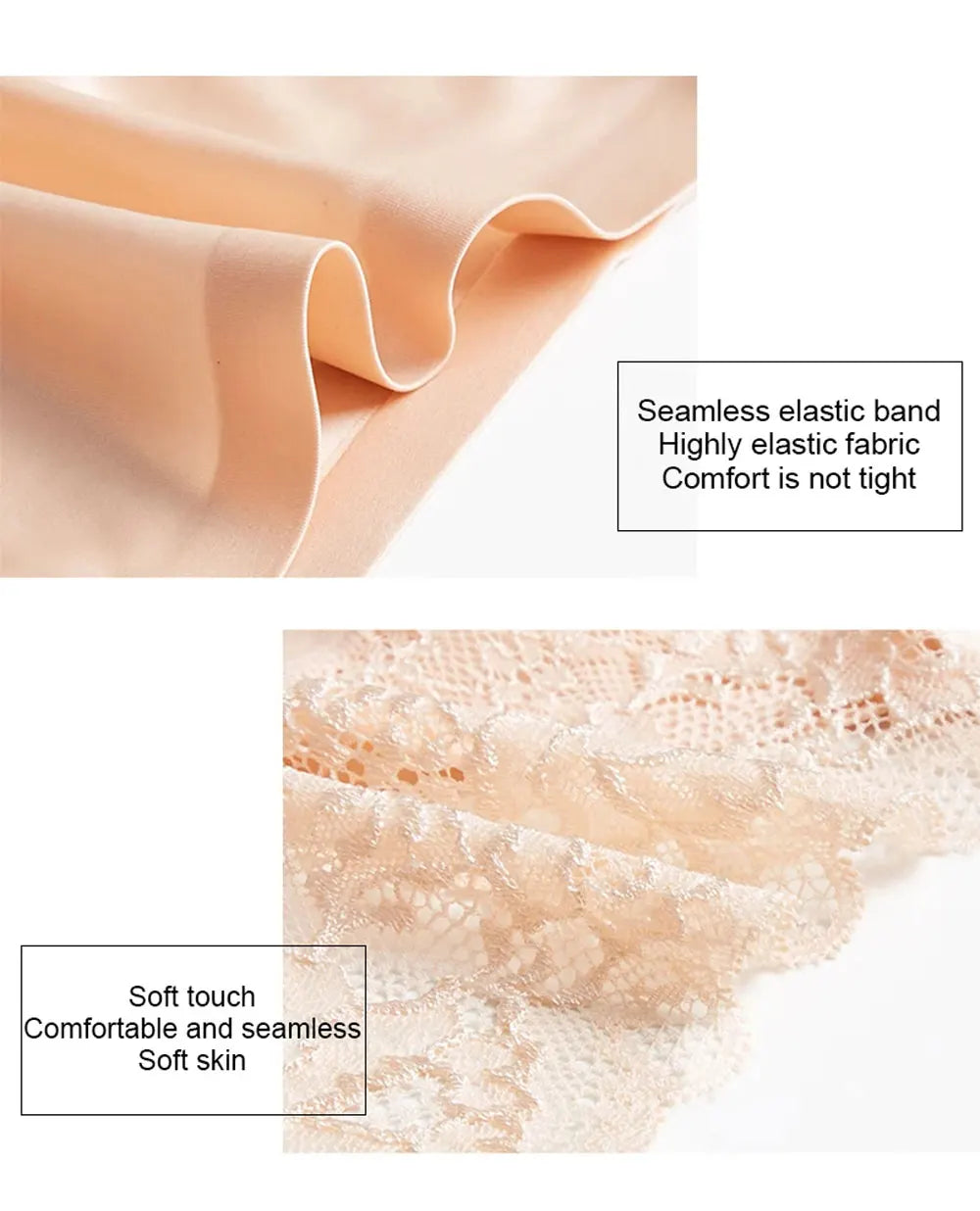 3pcs/Set Women Ice Silk Briefs Sexy Lace Panties Mid-low Waist Female Breathable Underwear M-XXL Aviola
