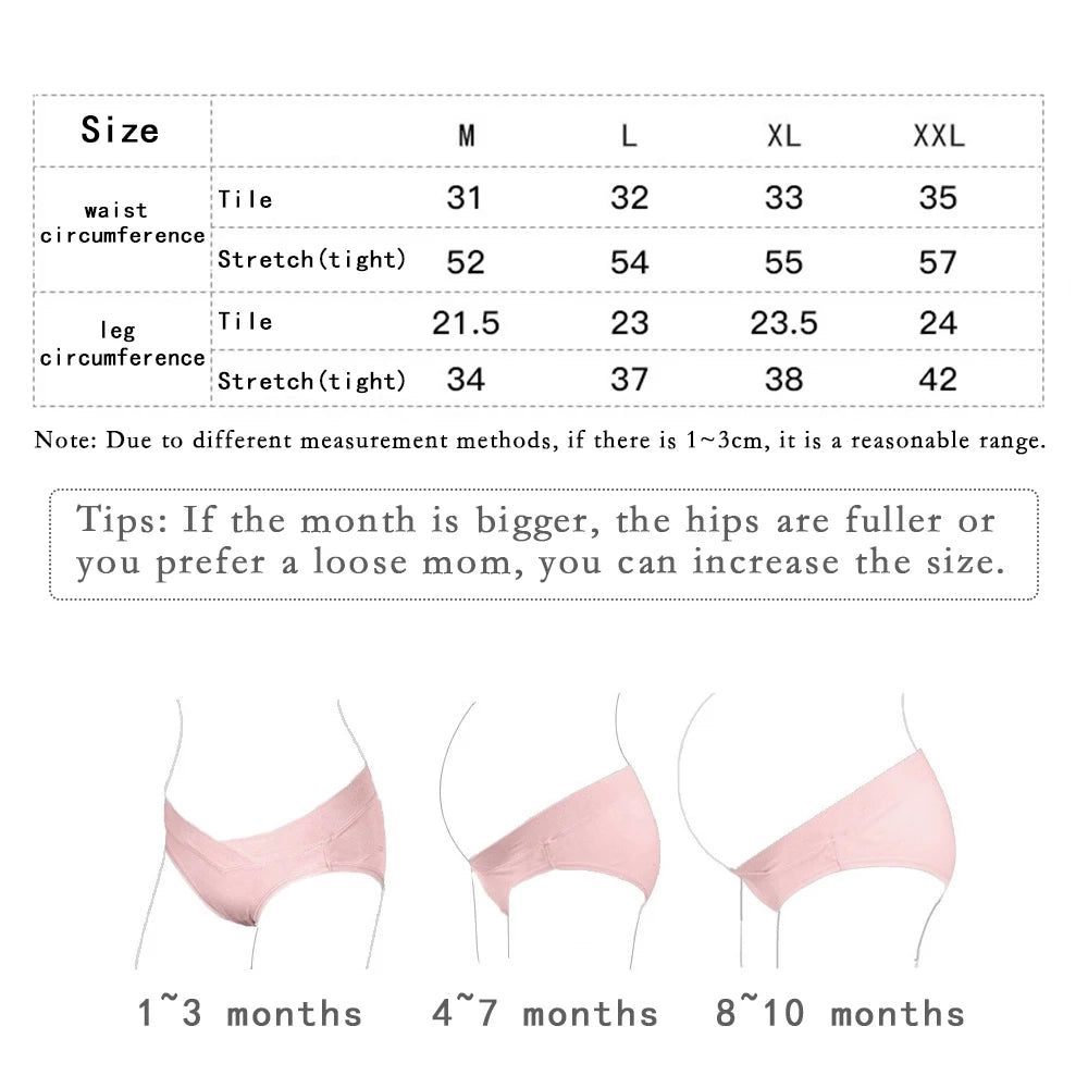 4 Pairs Pregnant Women Panties Underwear Cotton Pregnancy Low Waist Breathable Underwear Aviola