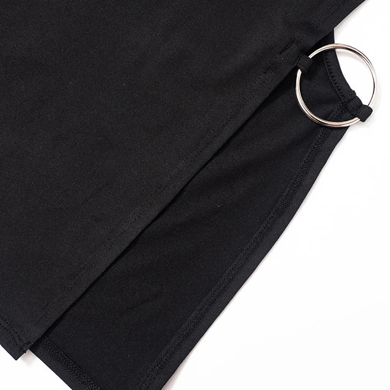 Y2K summer new solid color backless hollow hanging neck sexy spicy girl tight fitting dress Aviola