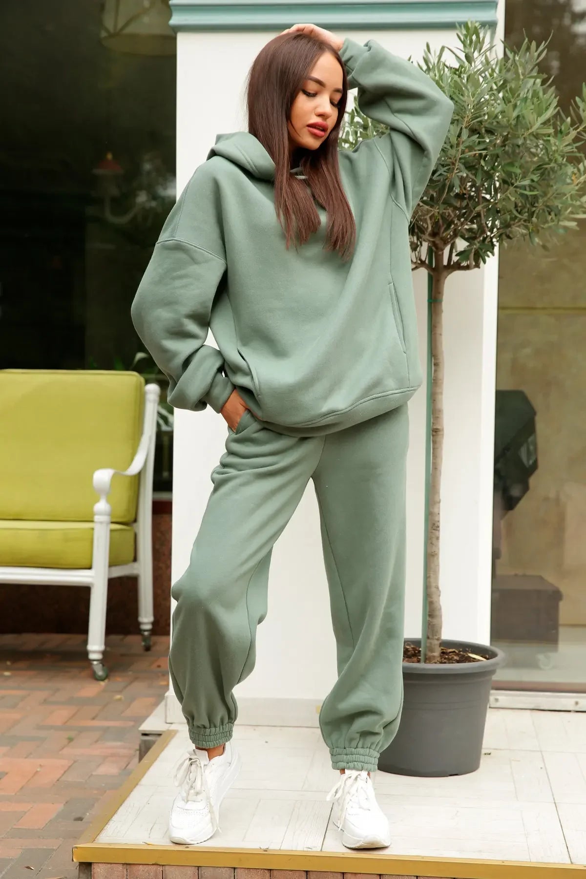 autumn tracksuit outfit set Women Two Piece Set hoodies Hooked Leisure Wide Leg Long Pants Sets Slim Fit Office Ladies Autumn Aviola