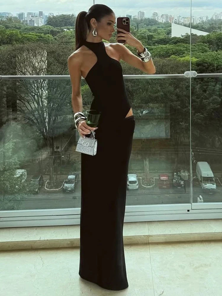 Nibber Street Women Elegant 2 Piece Set Irregular o-Neck Sleeveless Bodysuits+Stretch Skinny Skirts Hot Girl Hipster Outfits Aviola