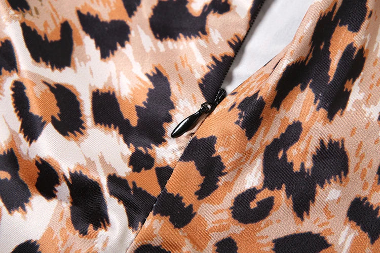 Nibber See Through Leopard Print Jumpsuit Women Sexy midnight full sleeve Hipster Fit Street Clubwear Party Workout Overalls Aviola