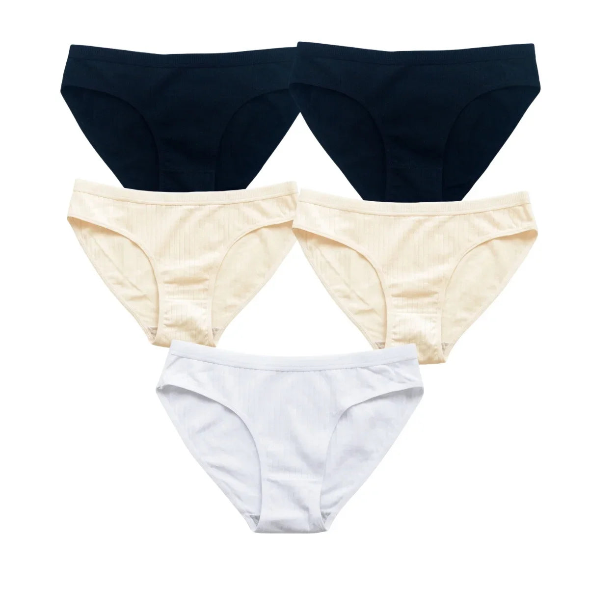 5Pcs/Set Cotton Panties Women Briefs Female Underpants Solid Color Seamless Underwear M-XL Sexy Lingerie Comfort Intimates Aviola