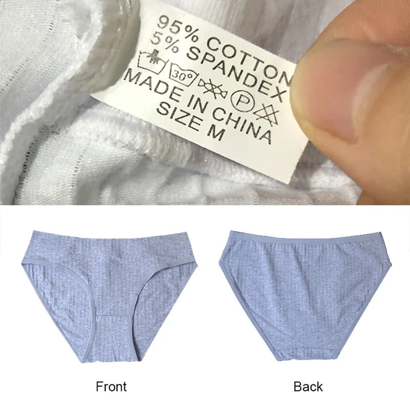 4Pcs/Lot Mid Waist Underwear Cotton Panties for Women Comfy Knickers Full Briefs Breathable Comfortable Basic Ladies Panty Aviola