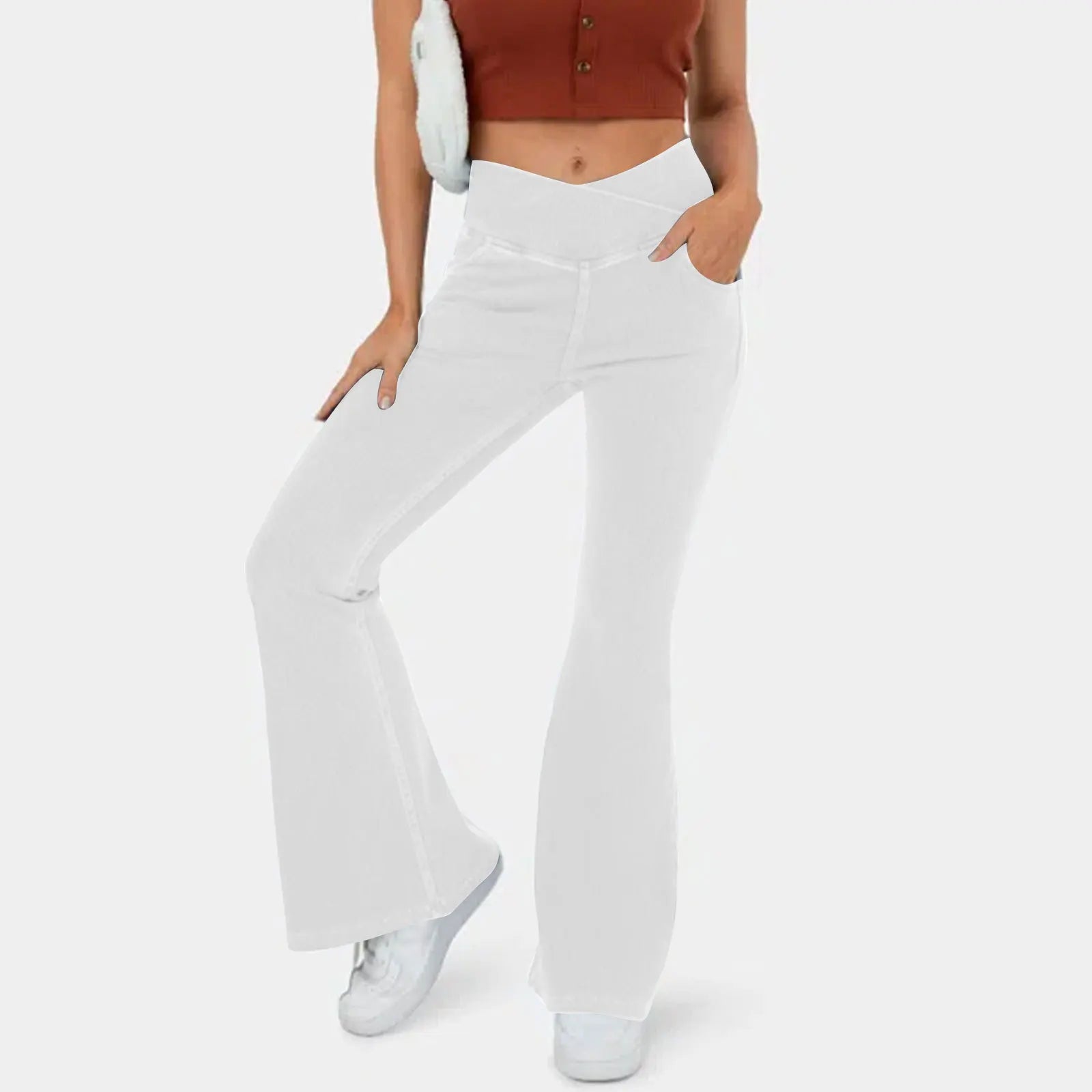 Denim Pant Women Jeans Long Flare Pants Slim Mom Jeans High Waist Yoga Trousers Y2k Streetwear Elegant Splice Sexy Work 2025 Aviola