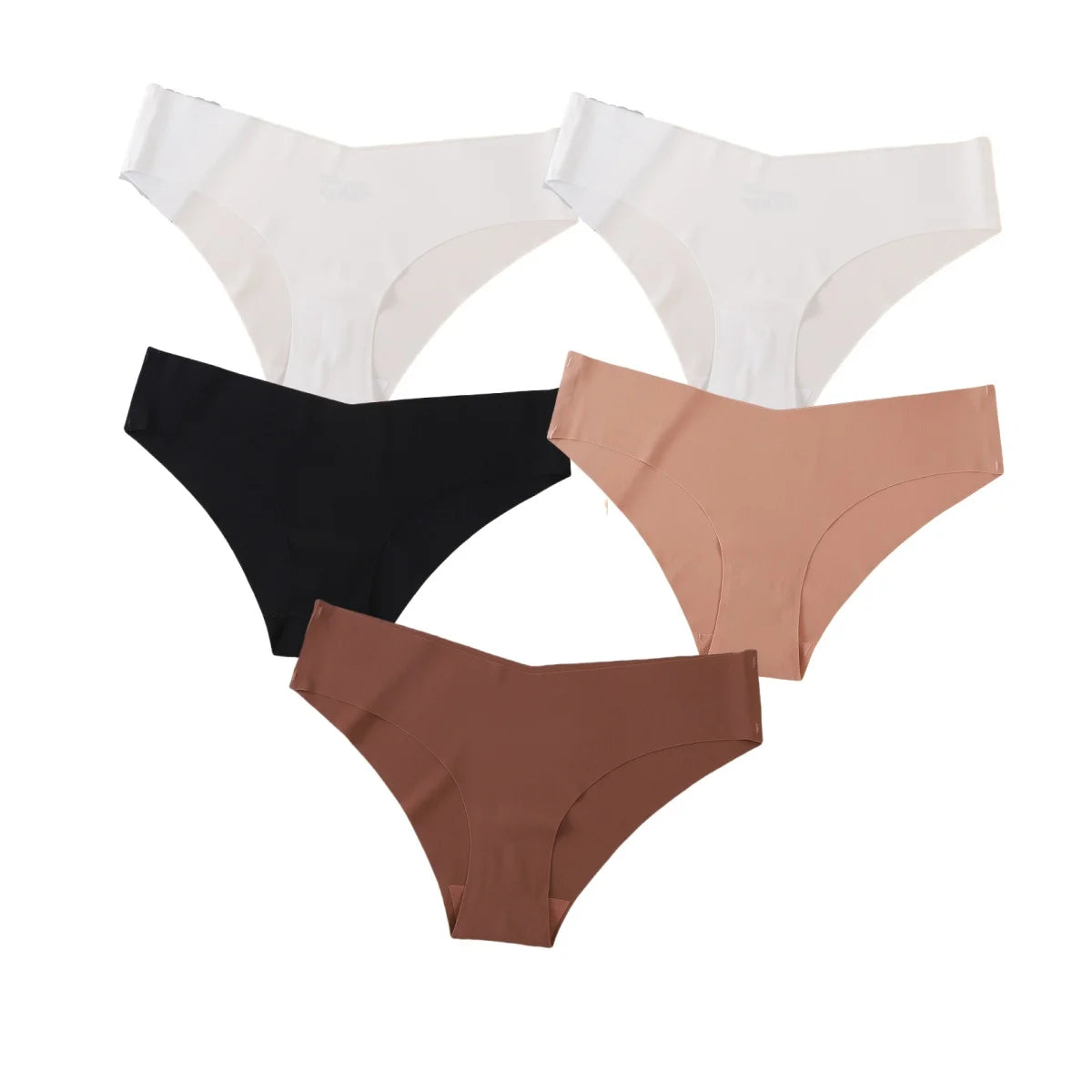 5Pcs/Set Women Panties Seamless Briefs Thin Female Vneck Underpants Summer Soft Panties Sexy Lingerie Underwear Underwear Aviola