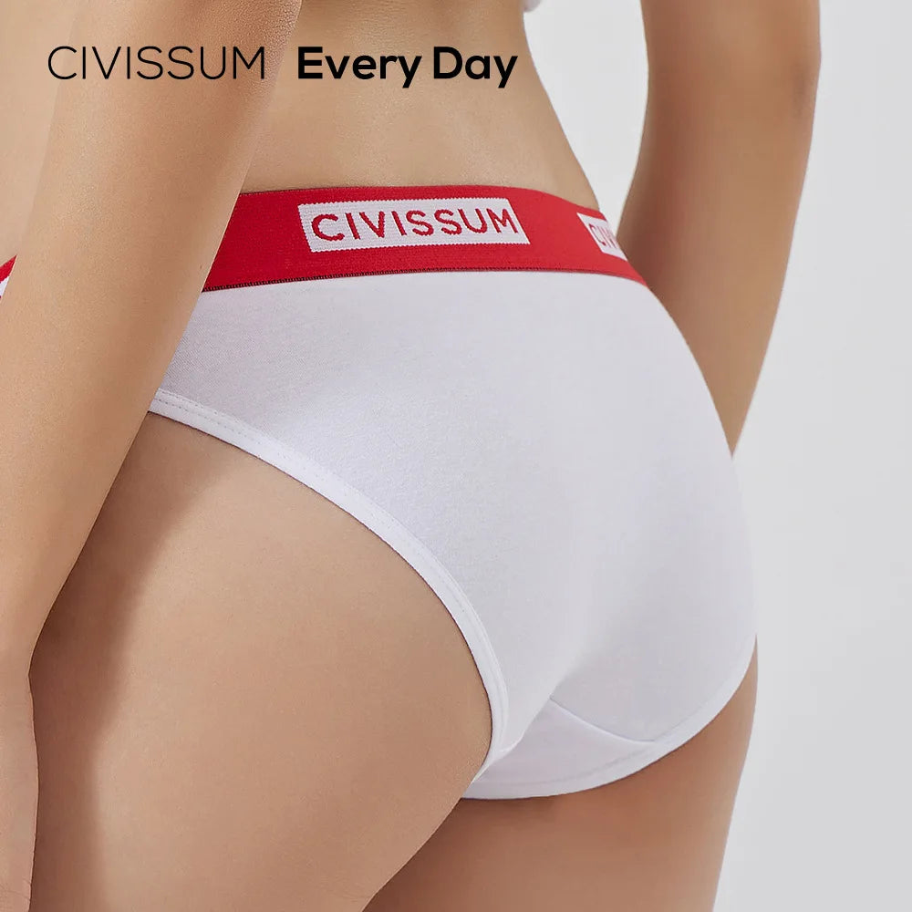 Women 100% Cotton Sexy Rainbow Panties Female Low Waist Underwear Classic Design Lingerie Girls Cute Briefs Aviola