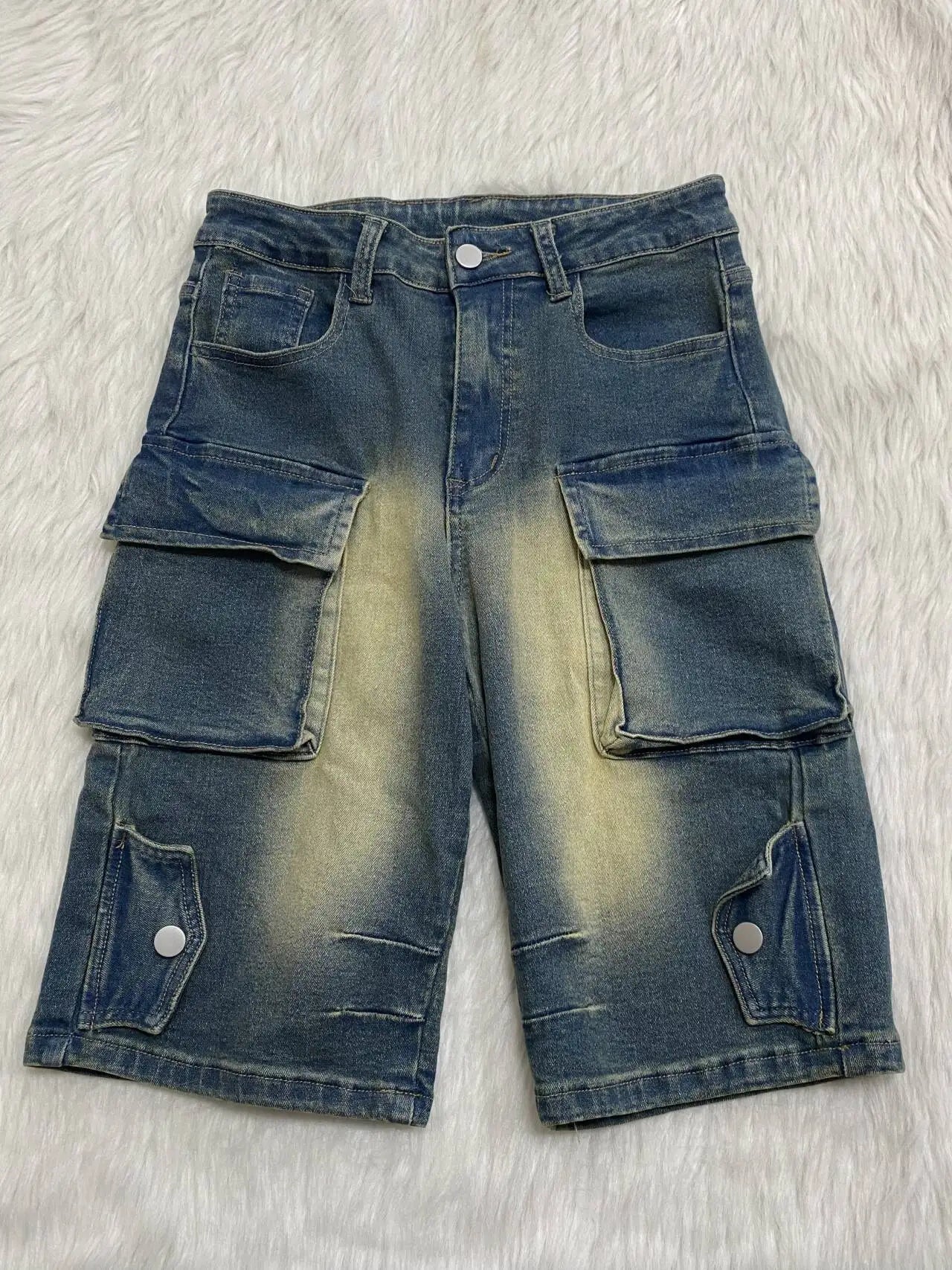 Denim Pant Women Short Jeans Shorts Pants Slim Mom Jeans High Waist Straight Trousers Y2k Streetwear Splice Pockets Casual Punk Aviola