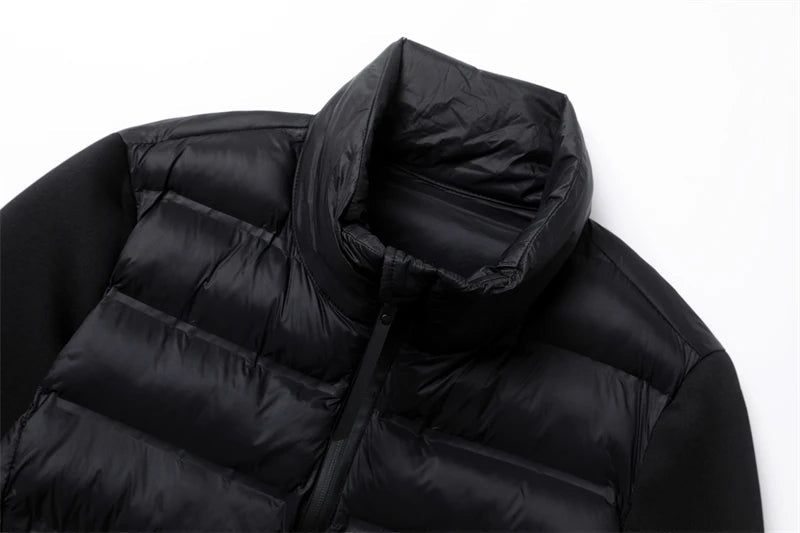 RARF Women's stand-up collar pressure glue zipper Black splicing space cotton jacket jacket for women Aviola