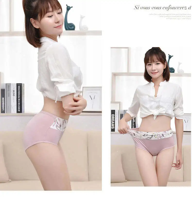 3pcs/Set Printed Underwear for Women Underwear Soft Cotton Knickers Briefs Basic Ladies Panties Full Coverage Breathable Panties Aviola