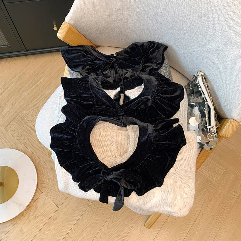 MEXZT Vintage Bow Sweater Women Streetwear Velvet Patchwork Knitted Pullovers Long Sleeve Knitwears Winter Korean Casual Jumpers Aviola