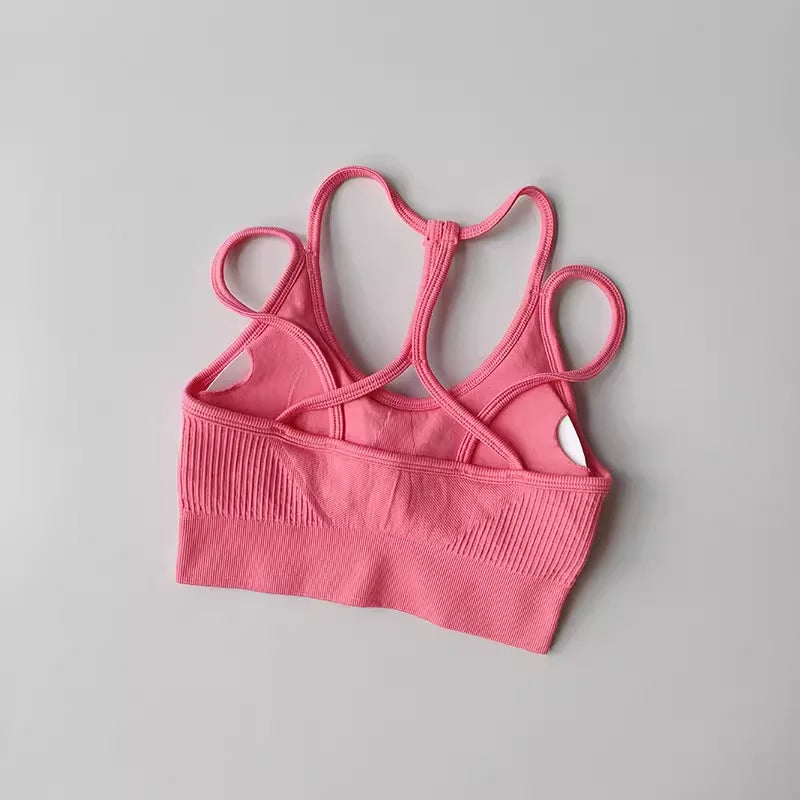 Breathable Sports Bra for Women, Shockproof Fitness Tops, Gym Crop Top Brassiere, Push Up Sport Bras, Seamless Yoga Bra Aviola