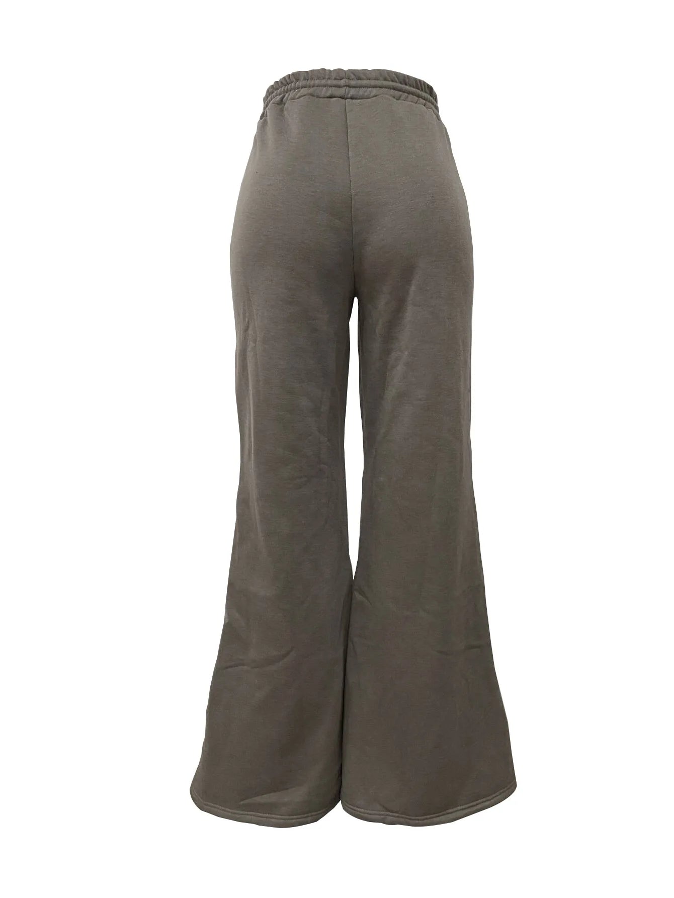 Women Boot Cut Pants Mid Waist Zipper Trousers Drawstring Pant Casual Office Lady Loose Long 2025 Summer Capris Y2k Streetwear Aviola