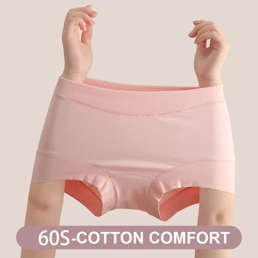 3pcs Women's Cotton Plus-Size Briefs Black Breathable Underpants Comfortable Soft Breathable Elastic Underwear M-XXL Aviola