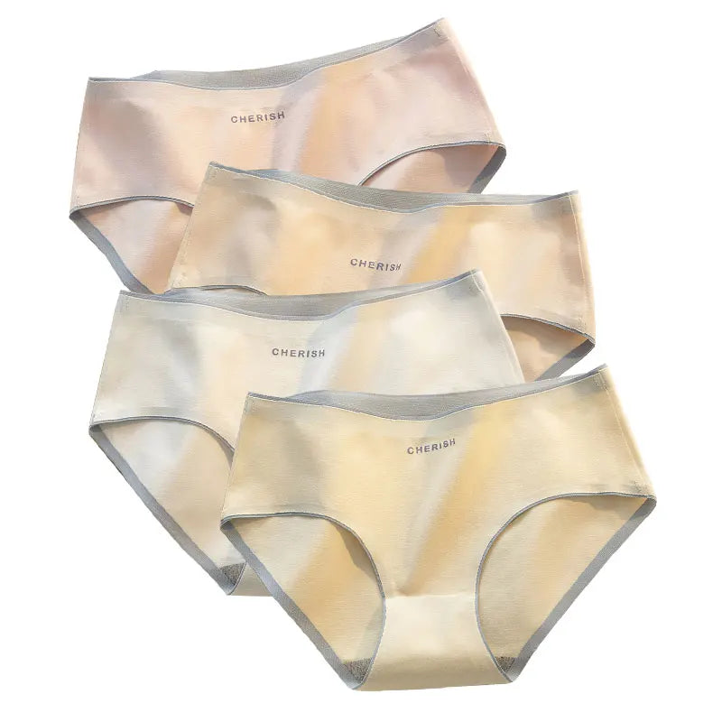 4Pcs/Set Middle Waist Cotton Panties Women Underwear Breathable Girls Briefs Comfort Ladies Lingerie Aviola