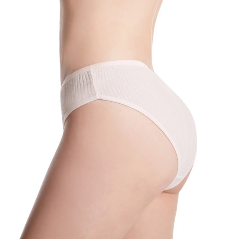 4Pcs/Set Seamless Panties Cotton Briefs Low Waist Bikini Panty Sports Underwear Breathable Solid Color Ribbed Underpants Aviola