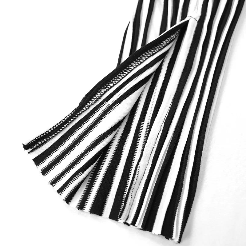 Nibber Autumn Two-piece set Women Fashion Pretty Full Sleeve Pleats Buttons Office Lady Top+Hip Skirt Striped Sexy Classic Suit Aviola
