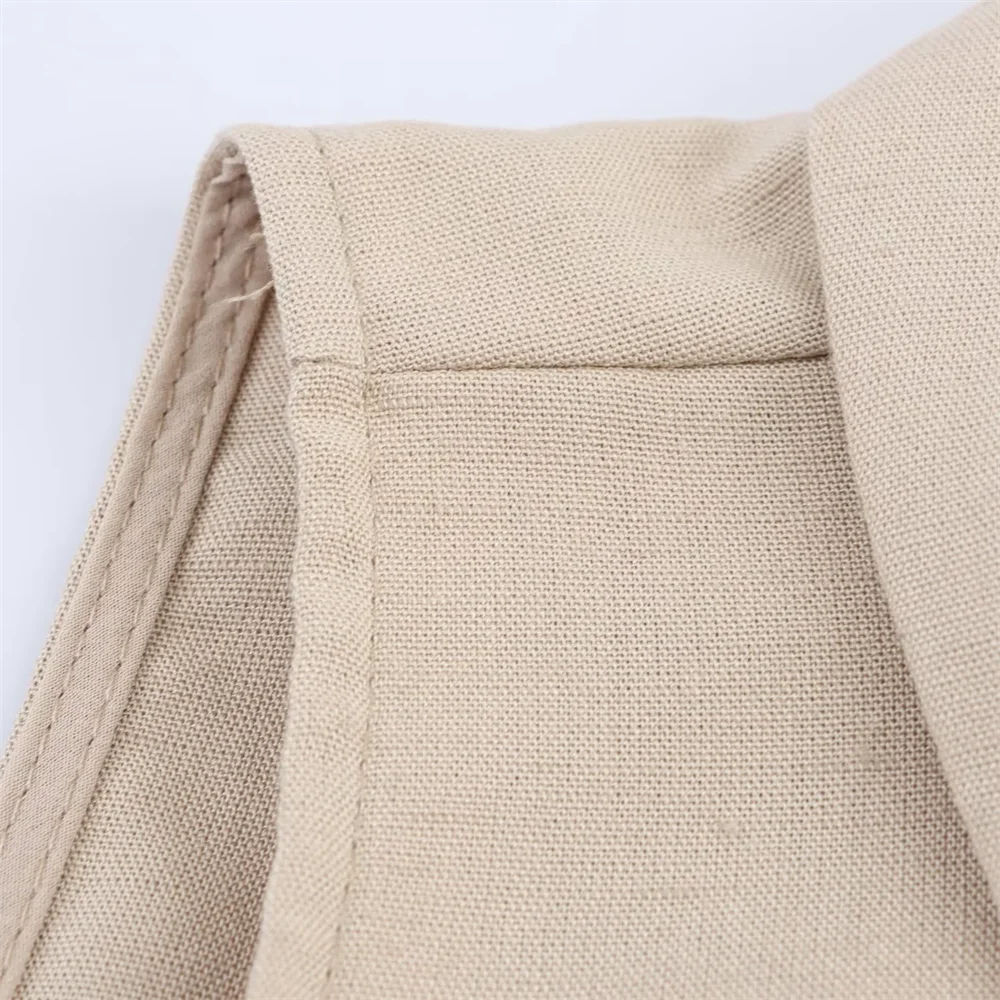 BM&MD&ZA2025lapel with belt single-breasted sleeveless loose comfortable simple dress summer new women's clothing Aviola