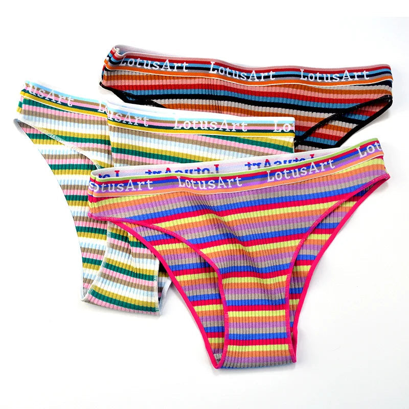 5pcs/Set Women's Low-Rise Cotton Panties Women's Brief Panties Pack Breathable Briefs, Moisture-Wicking Brief Underwear Aviola
