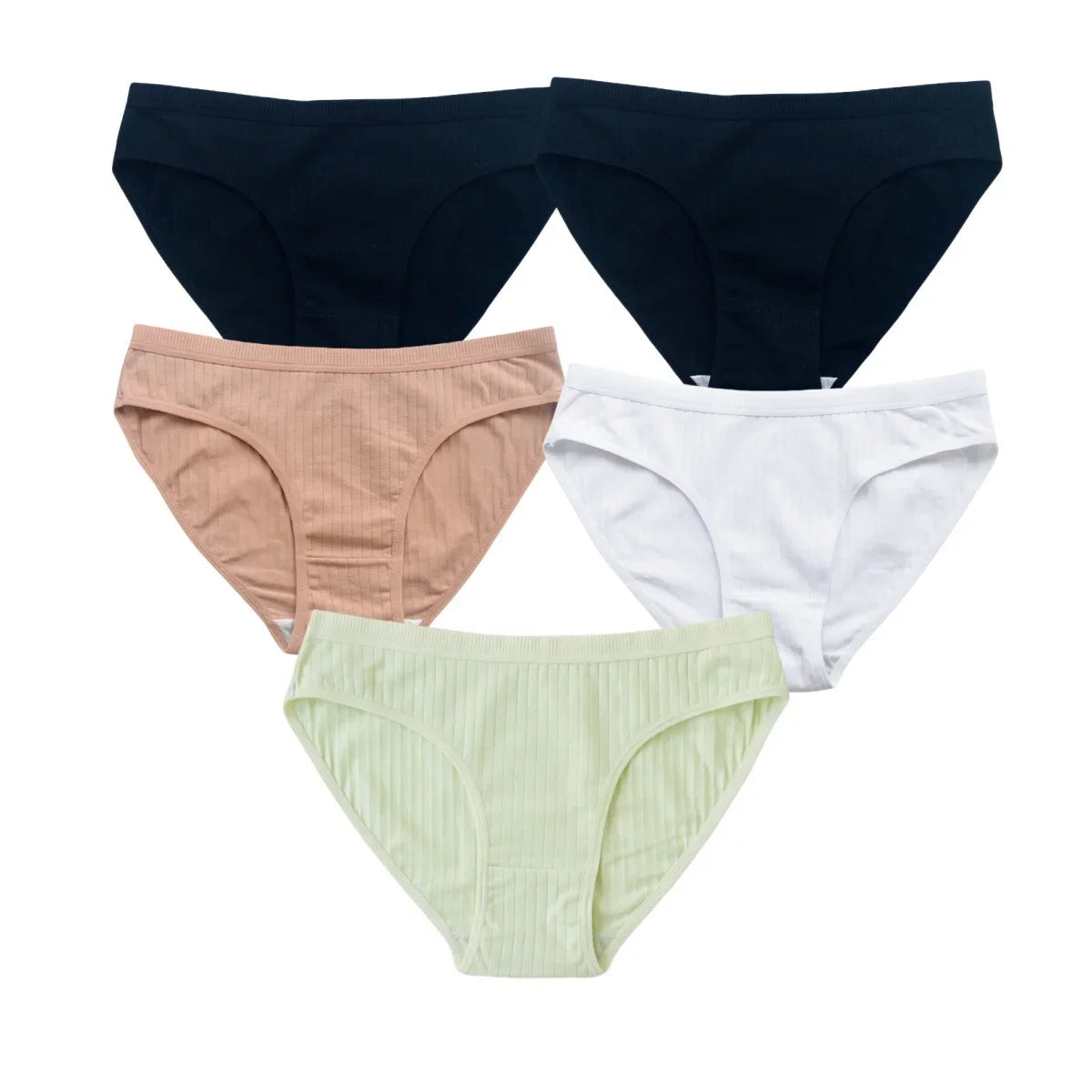 5Pcs/Set Cotton Panties Women Briefs Female Underpants Solid Color Seamless Underwear M-XL Sexy Lingerie Comfort Intimates Aviola