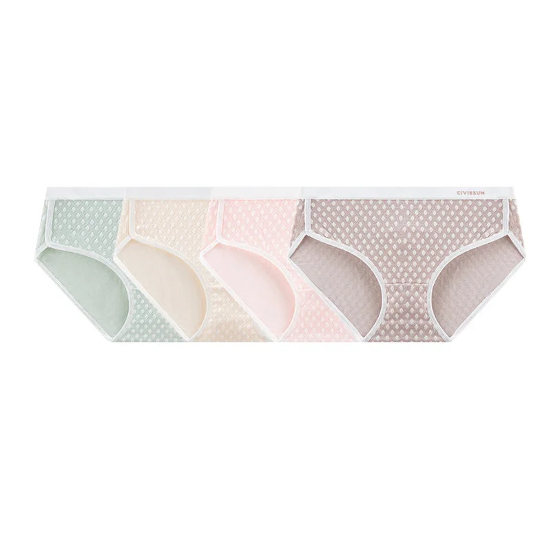 2PCS/Set Women Plus Size Modal Antibacterial Underwear Sexy Jacquard Sport Panties Comfort Briefs Girls Soft Lingerie Aviola