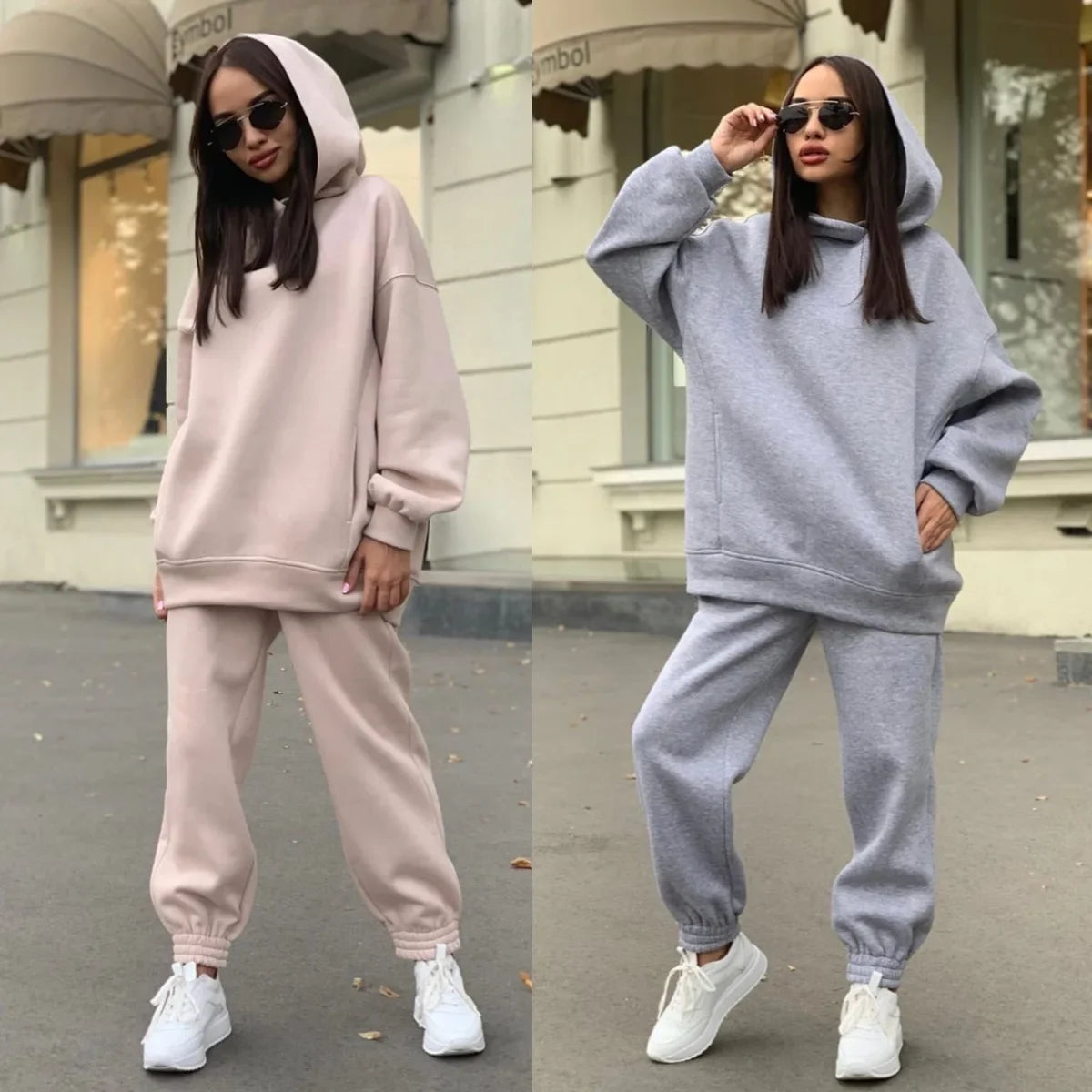 autumn tracksuit outfit set Women Two Piece Set hoodies Hooked Leisure Wide Leg Long Pants Sets Slim Fit Office Ladies Autumn Aviola