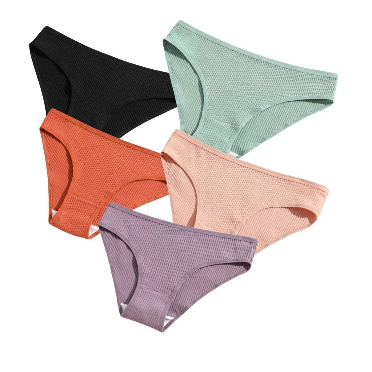 5Pcs/Set Women's Cotton Panties Sexy Underpants Solid Color Briefs Female Comfortable Stretch Soft Lingerie S-XXL Aviola