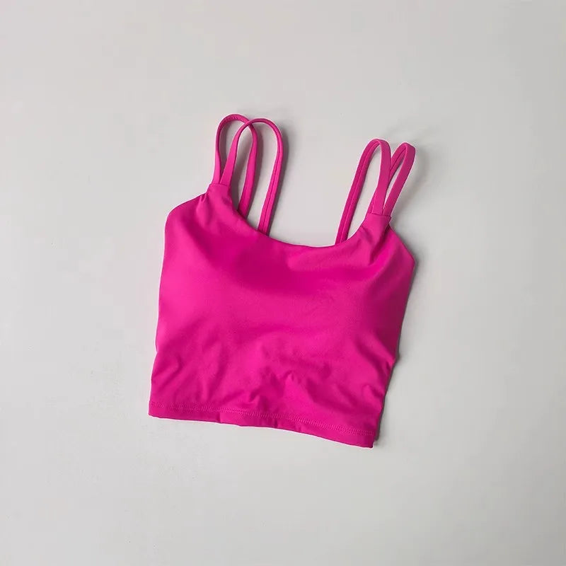 Women's Sports Bras Fitness Top, Sexy Lingerie, Push Up Fixed Pad, Yoga Bra, Back knotted Underwear, Running Vest, Gym Tops Aviola