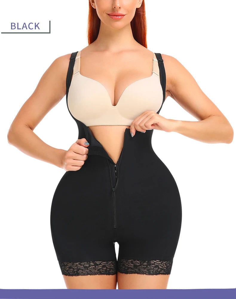 Women's Shapewear Bodysuit  Slimming  Butt Lifter Full Body Shaper Bbl Tummy Control Open Crotch Ziper Design Fajas Reductoras Aviola
