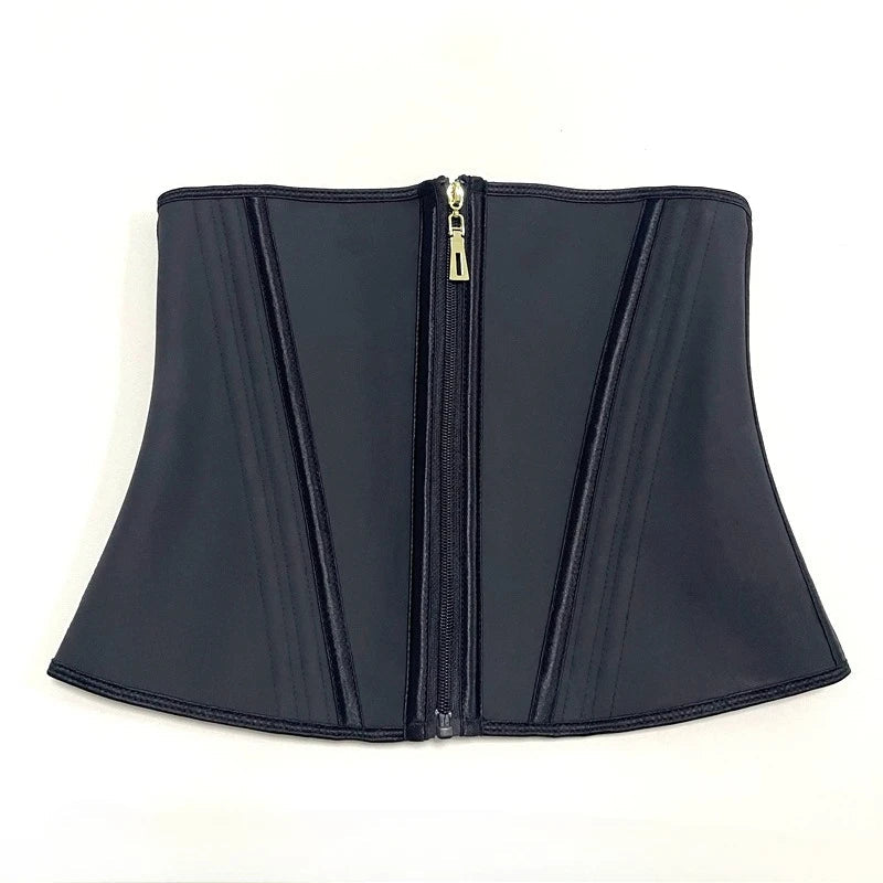 Women Latex Waist Trainer Shapewear 13 Bones Corset with Zipper and 3-Row Hook Tummy Control Body Shaper Slimming Cincher Belt Aviola