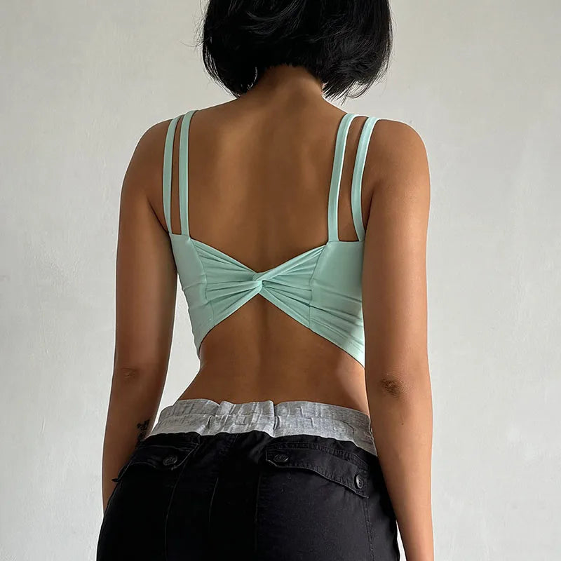 Women's Sports Bras Fitness Top, Sexy Lingerie, Push Up Fixed Pad, Yoga Bra, Back knotted Underwear, Running Vest, Gym Tops Aviola